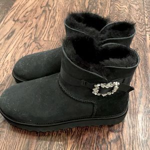 Ugg boots with rhinestone buckle - new